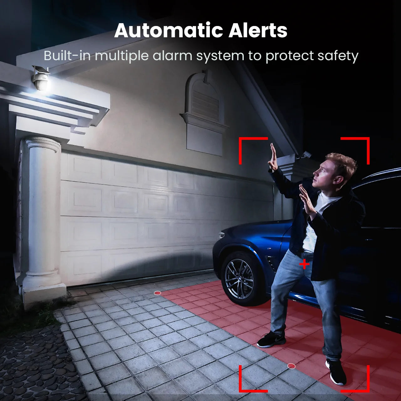 Dekco 3MP 100% Wire-Free Solar WiFi Camera 5000mAh Battery Two-way Audio Security Camera Wireless Solar Panel PTZ CCTV Camera
