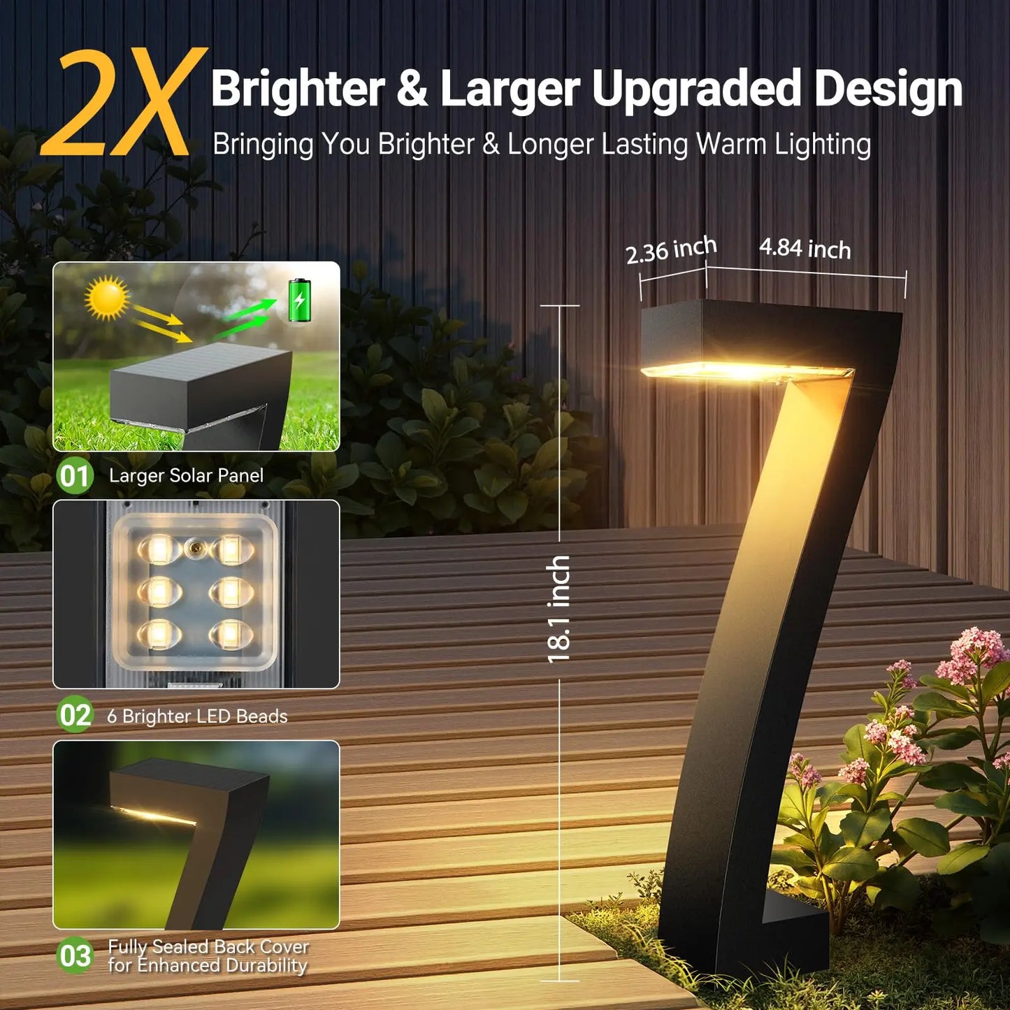 LED Solar Lights Outdoor Pathway