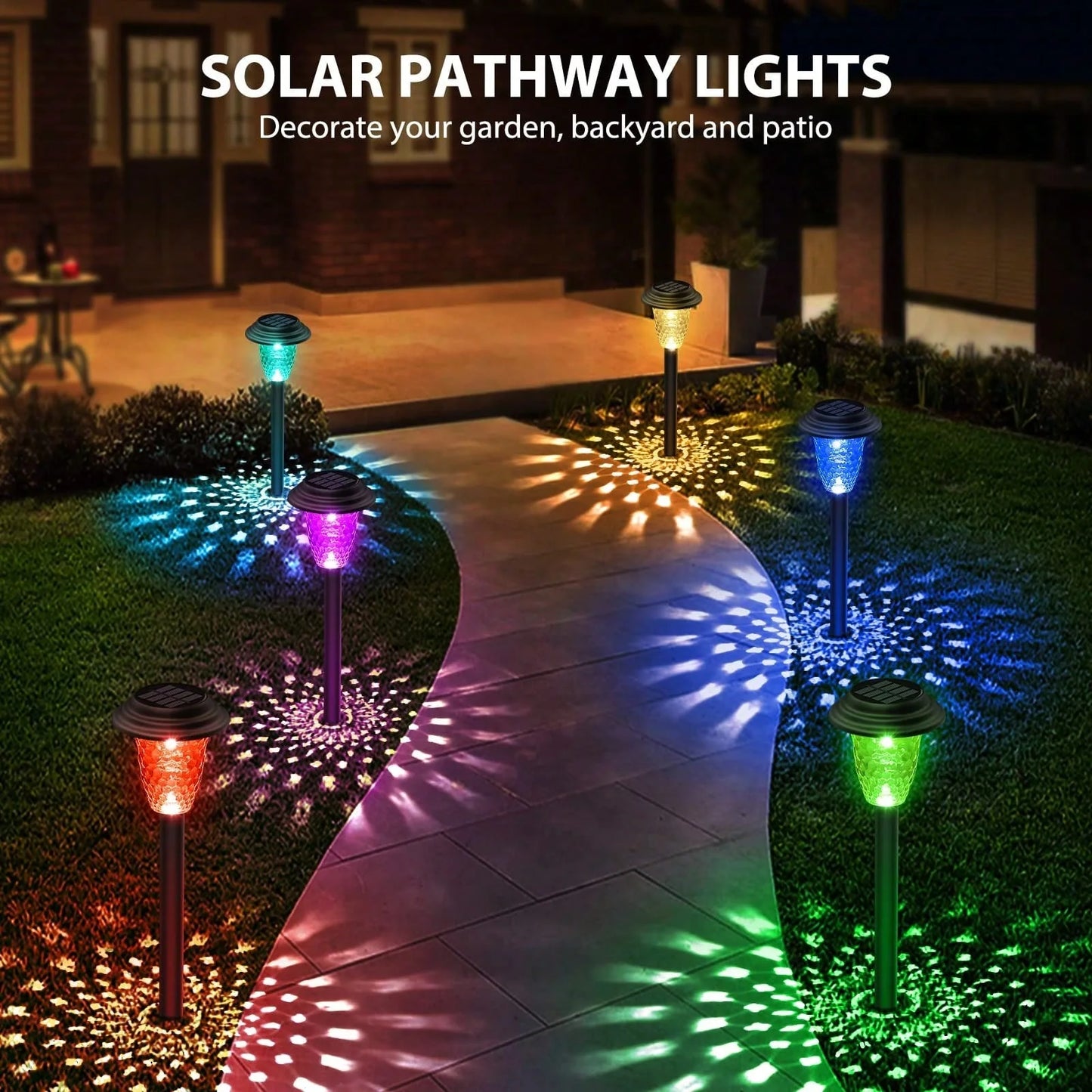 Solar Pathway Lights Color Changing
