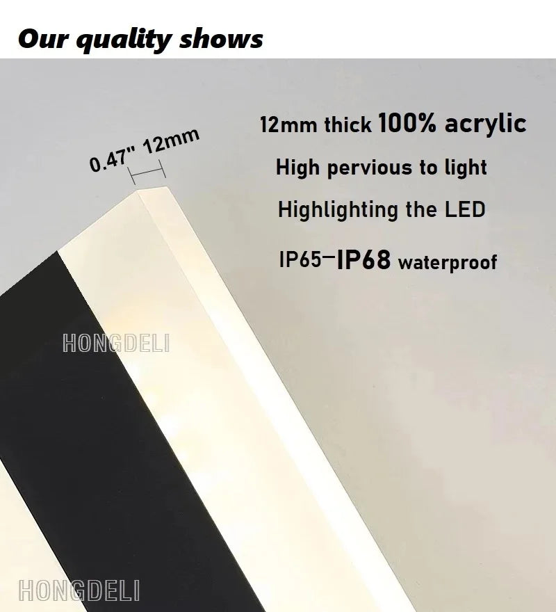 LED long wall lamps Outdoor Waterproof