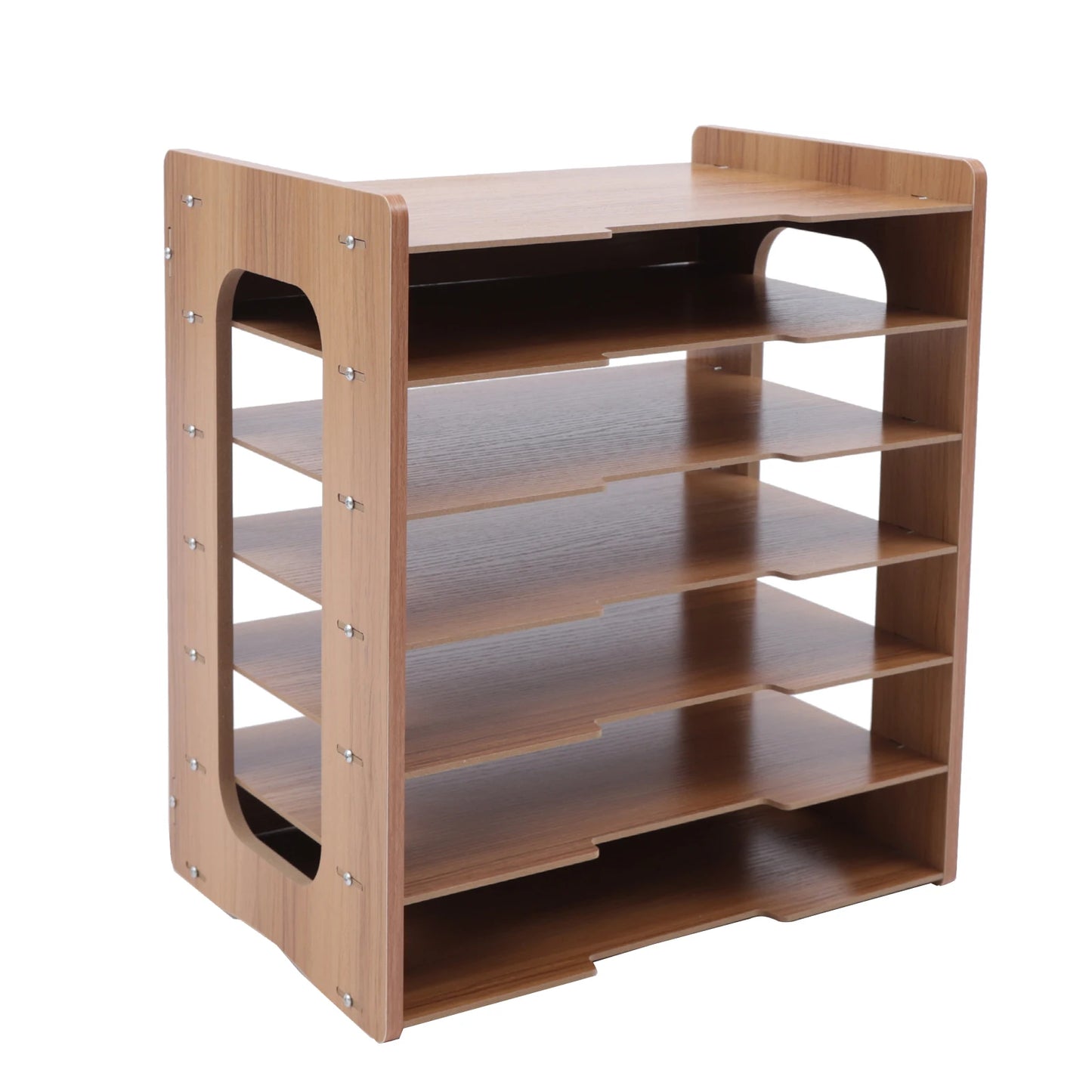 7Tier Widen Wood Office Paper Organizer for Desk Desktop File Holder Desk Letter Tray & A4 Paper Sorter 36*25*38.5cm