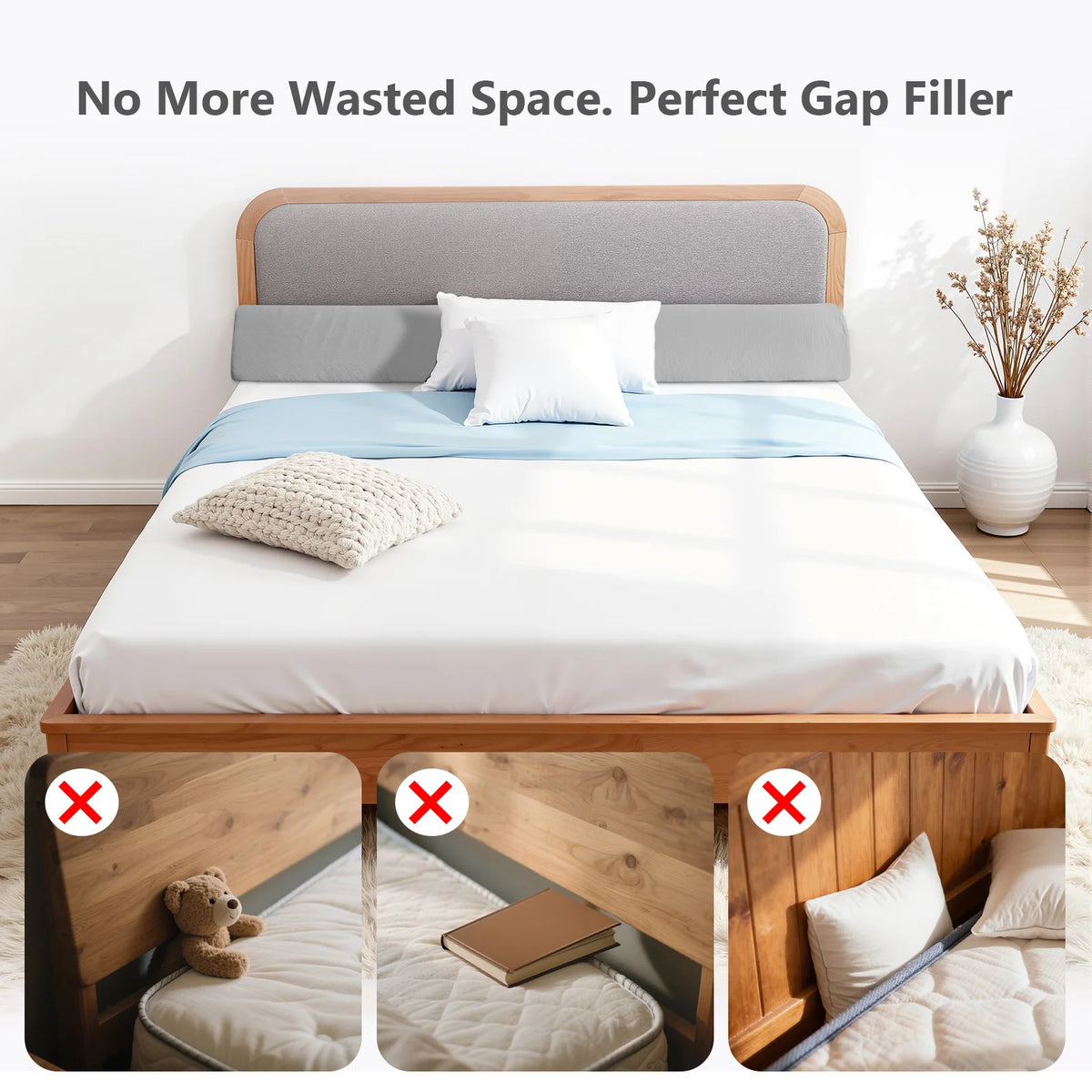 MCQ Ergonomic Adjustable Bed Wedge Pillow Reading Pillow Memory Foam With Cooling Breathable Cover Ergonomic Neck Pillow Comfort Removable Washable Cover Design For Home Bedroom