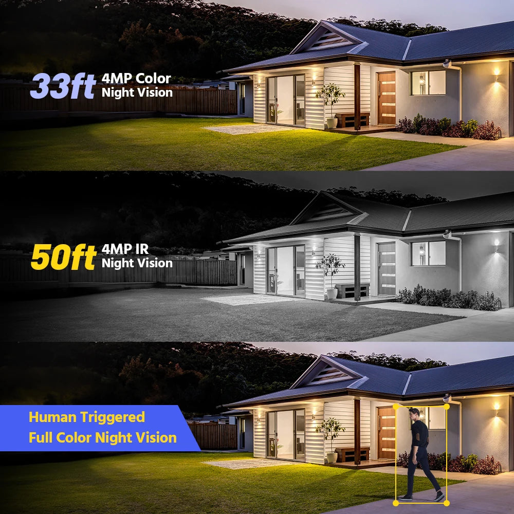 4MP solar security cameras