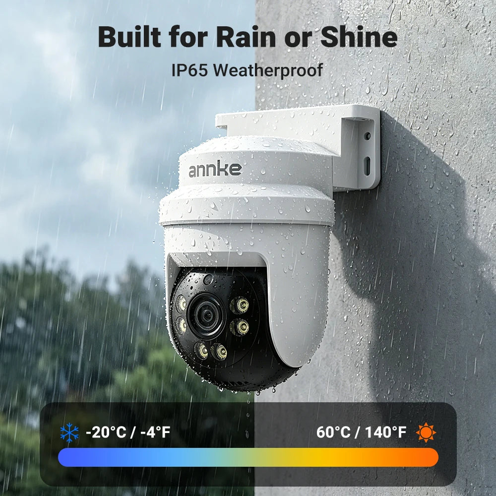 ANNKE 5MP TVI CCTV Home Surveillance Dome PT Camera, 100ft IR Night Vision, 3.6mm CCTV Video Surveillance Camera,IP65 ,Audio ,Wired Camera For DVR